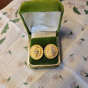 Vintage Anne Klein Roaring Lion Earrings